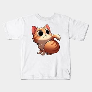 scared cat shirt Kids T-Shirt